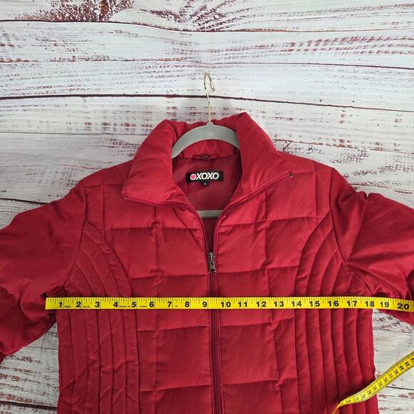 Womens Red Down Feather Puffer Coat M Cozy Warm Ski Snow Jacket Cabin Gorpcore - Picture 10 of 13